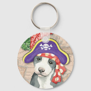 Pit Bull Terrier Pirate Schlüsselanhänger