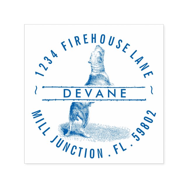 Pit Bull Terrier Selbstfarbige Rücksendeadresse Br Permastempel (Design)