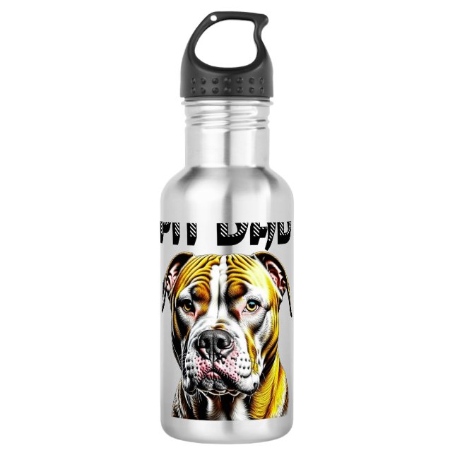 Pit Bull Vater | Hunde Lover Edelstahlflasche (Vorderseite)
