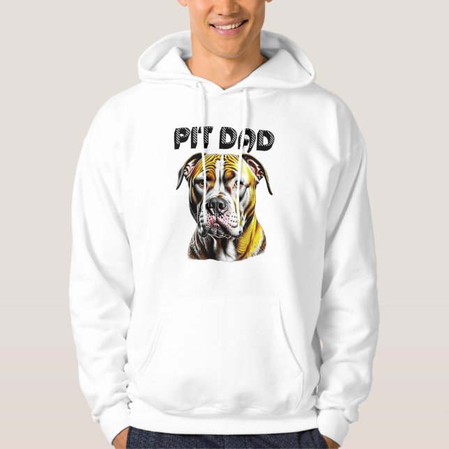 Pit Bull Vater | Hunde Lover Hoodie (Vorderseite)