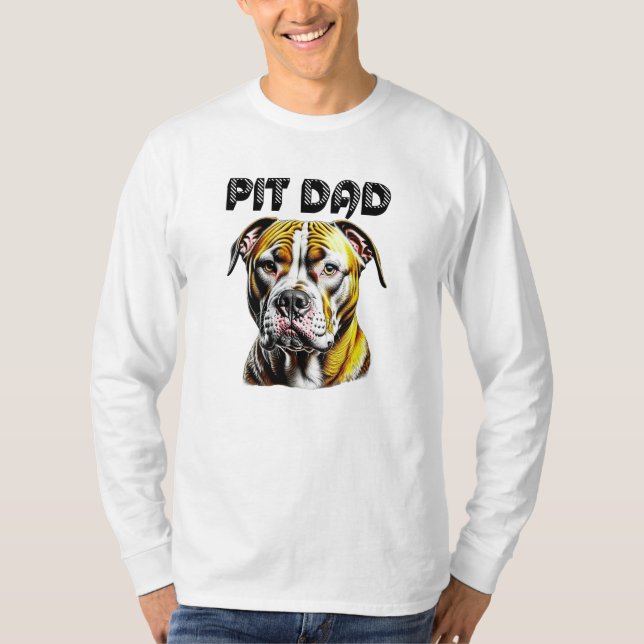 Pit Bull Vater | Hunde Lover T-Shirt (Vorderseite)