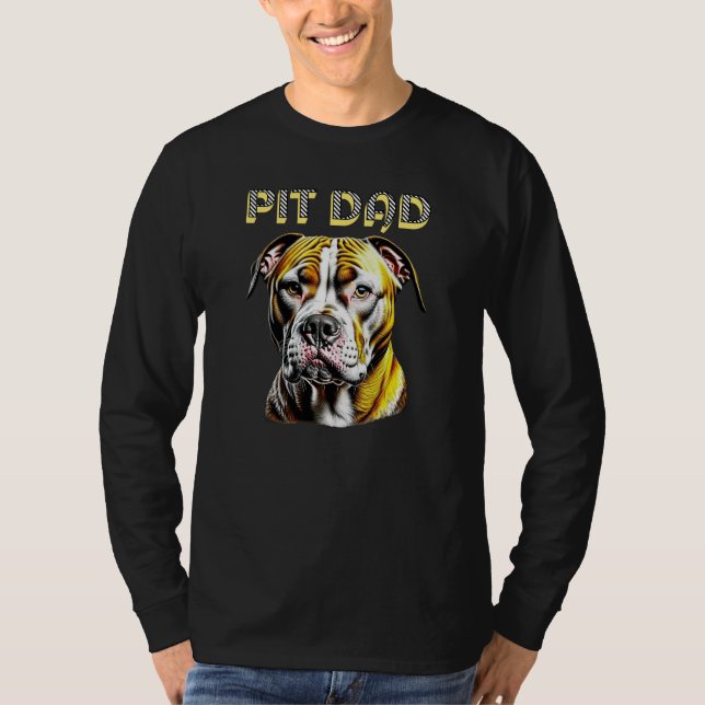 Pit Bull Vater | Hunde Lover T-Shirt (Vorderseite)