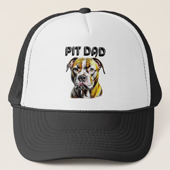 Pit Bull Vater | Hunde Lover Truckerkappe (Vorderseite)