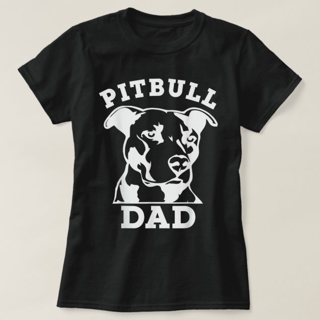 Pit Bull Vater T - Shirt (Pitbuli T-Shirt, Pitbull (Design vorne)