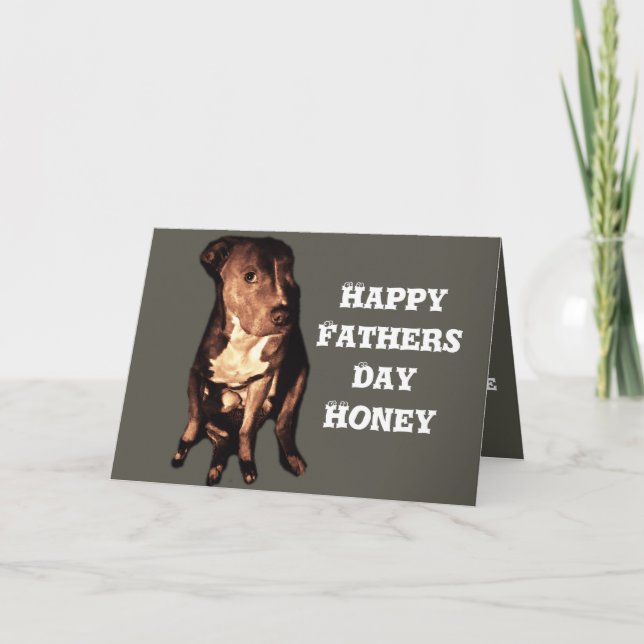 PIT BULL VATERTAG KARTE (Vorderseite)
