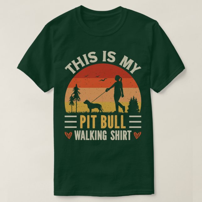 Pit Bull Walking 1 T-Shirt (Design vorne)