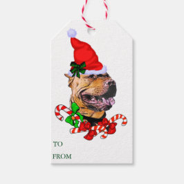 Pit Bull Weihnachtsgeschenke Tags Geschenkanhänger