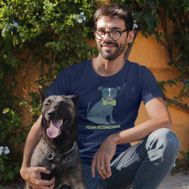 Pit Bull Welpenhund mit Brille Personalisiert T-Shirt