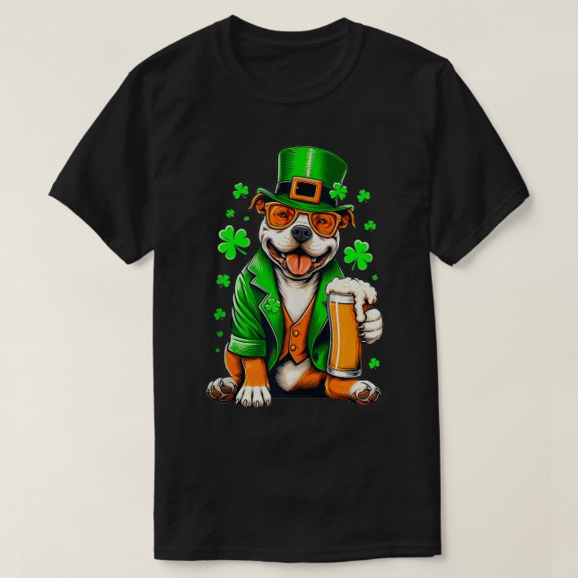 Pit Bulls Kostüm Saint Paddys Day for Lover Dog T T-Shirt (Design vorne)