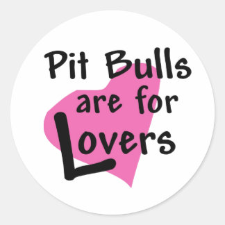 Pit Bulls sind für Lovers Aufkleber