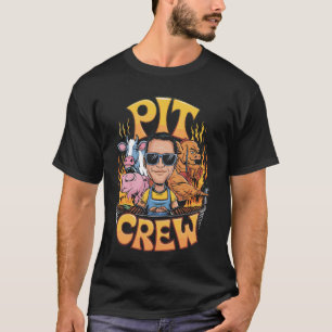 Pit Crew BBQ Kuh Schwein Huhn T-Shirt