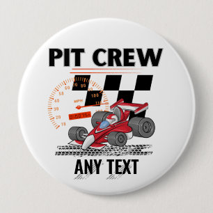 Pit Crew Geburtstagsparty Race Cars Button