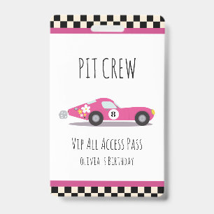 Pit Crew Race Car Geburtstagsparty Pit Crew VIP Pa Ausweis