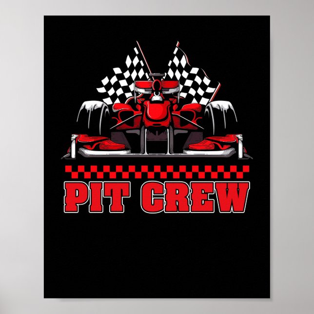 PIT CREW Race Car Poster (Vorne)