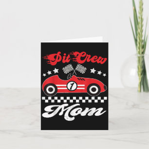 Pit Crew Race Car Racing Mama Birthday Party Karte