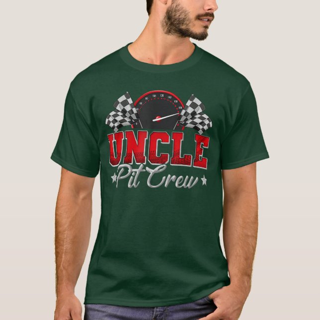 Pit Crew Race Racing Uncle Family Birthday Party G T-Shirt (Vorderseite)