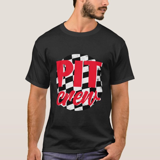 Pit-Crew Racing Race Car T-Shirt (Vorderseite)