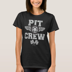 Pit-Crew zum Hosten von Rennwagen Party Eltern Pit T-Shirt