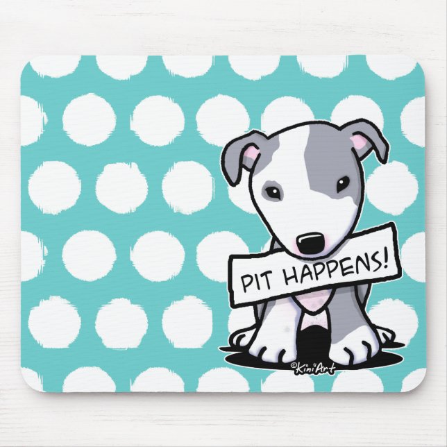 Pit Happens Pit Bull Dog Mousepad (Vorne)