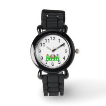 Pit N Play Kids Black Silicon Watch