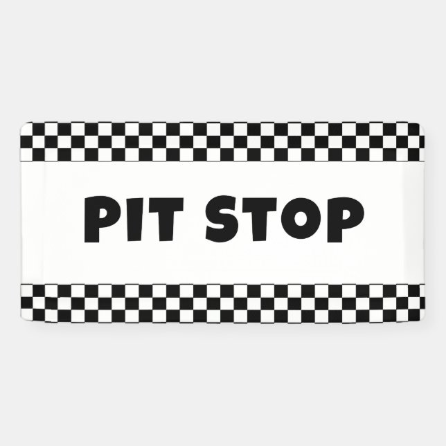 Pit Stop Party Welcome Banner | Racing Birthday  (Horizontal)