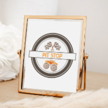 Pit Stopp Monster Trucks Geburtstagszeichen