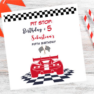 Pit Stopp Race Kindergeburtstag Serviette