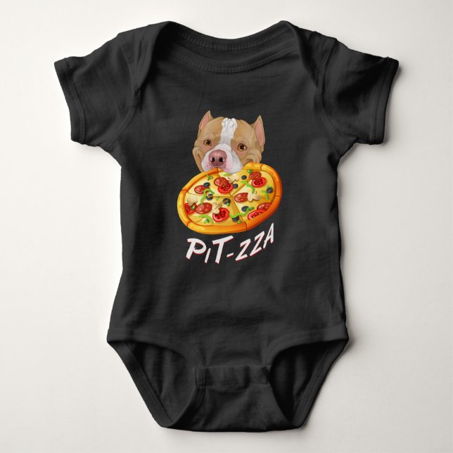 Pit-zza! Pit Bull & Pizza T - Shirt (Vorderseite)