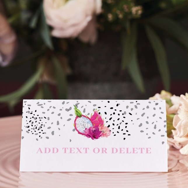 Pitaya Dragon Fruit Elegante Baby Sprinkle Platzkarte (Von Creator hochgeladen)