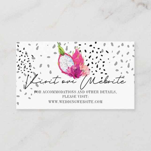 Pitaya Fruit Wedding Website Beipackkarte Platzkarte (Vorderseite)