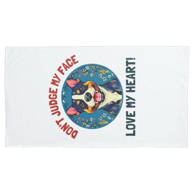 Pitbulhund Pillowcase Kissenbezug (Vorderseite-Links)