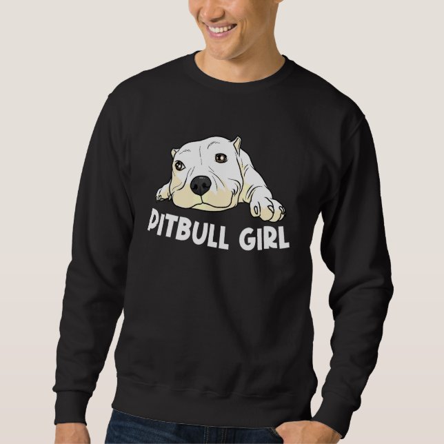 Pitbuli für Mädchen Hausrinde Hunde Welpe Sweatshirt (Vorderseite)