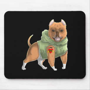 Pitbuli I Liebe Mama Tattoo Hundeshirt Sonnenmütte Mousepad