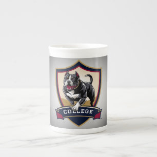 Pitbuli in der Uni: Logo Prozellantasse