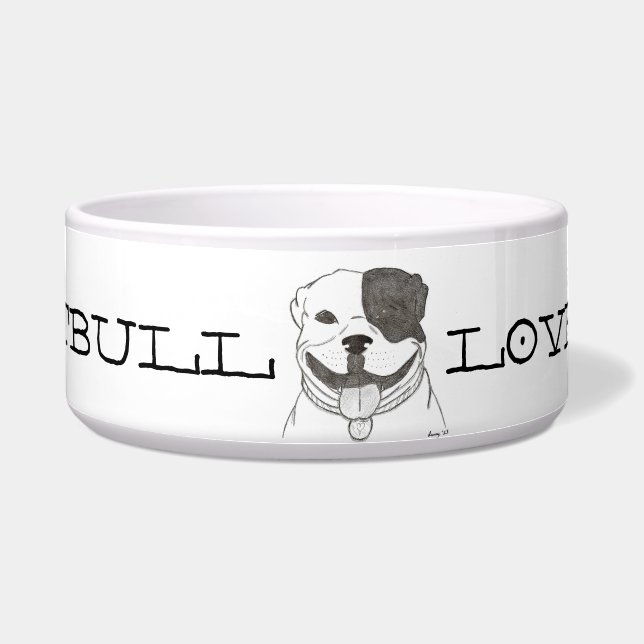 Pitbuli Liebe Pet Bowl Napf (Vorderseite)