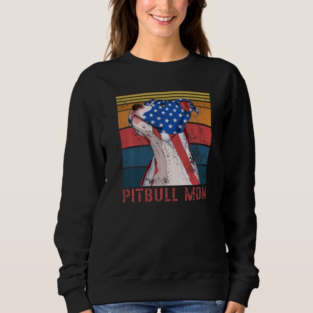 Pitbuli-Mama-Hundehund 1 Sweatshirt (Vorderseite)