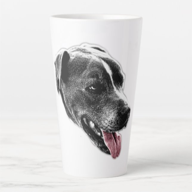 Pitbuli Mix Portrait Tasse (Vorderseite)