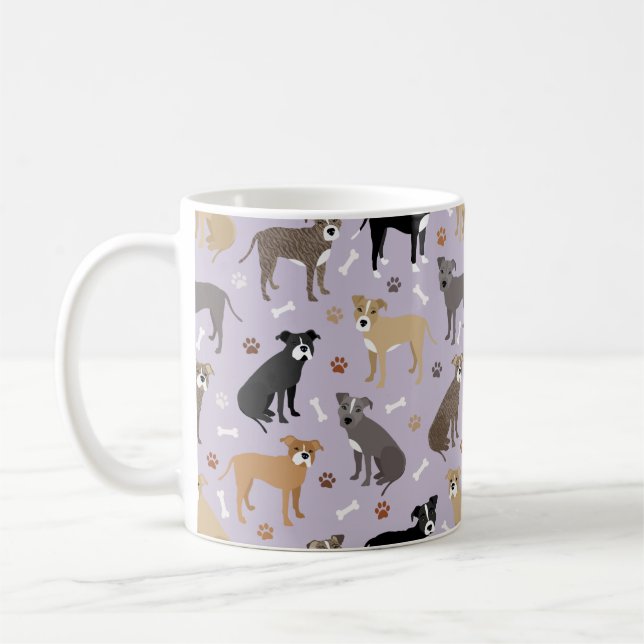 Pitbuli Pfoten und Knochen Tasse (Links)