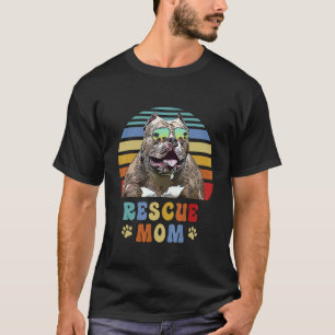 Pitbull Adoptiere Pflege-Rettungshund-Mutter T-Shirt