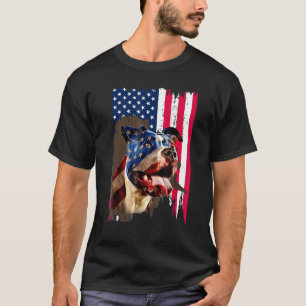 Pitbull American Flag 4. Juli Pitbull Patrioti T-Shirt
