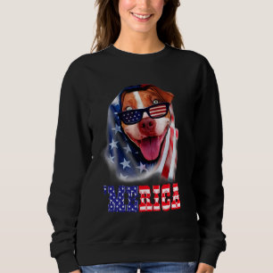Pitbull American Flag 4. Juli Pitbull Vater Hund Sweatshirt