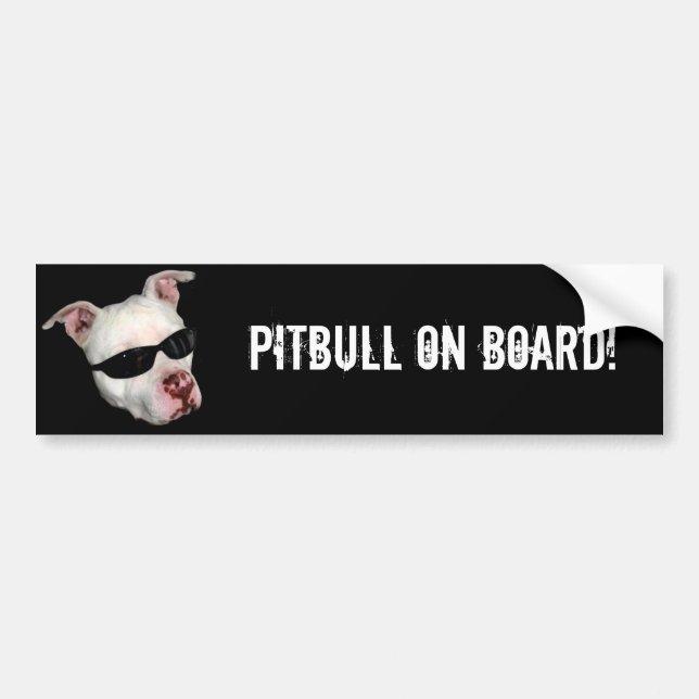 Pitbull an Bord des Autoaufklebers Autoaufkleber (Vorne)
