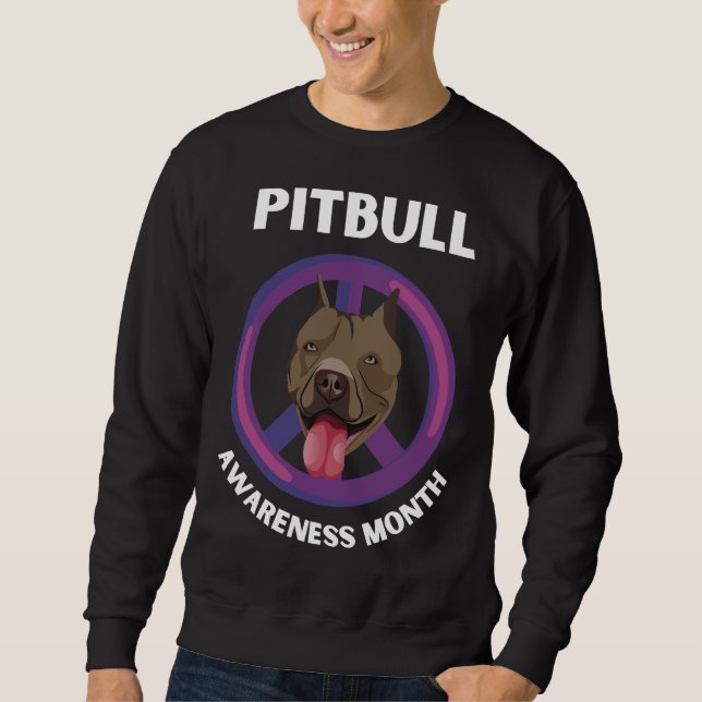 Pitbull Awareness Month Tri Blend Sweatshirt (Vorderseite)
