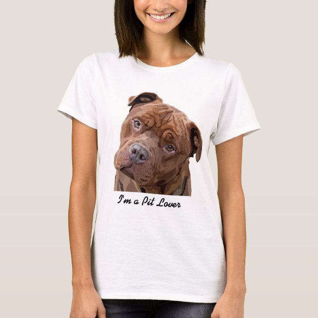 Pitbull "Benz" der Zäune für Fido Geschenkartikel T-Shirt (Vorderseite)