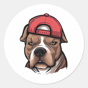 Pitbull Bloods Runder Aufkleber