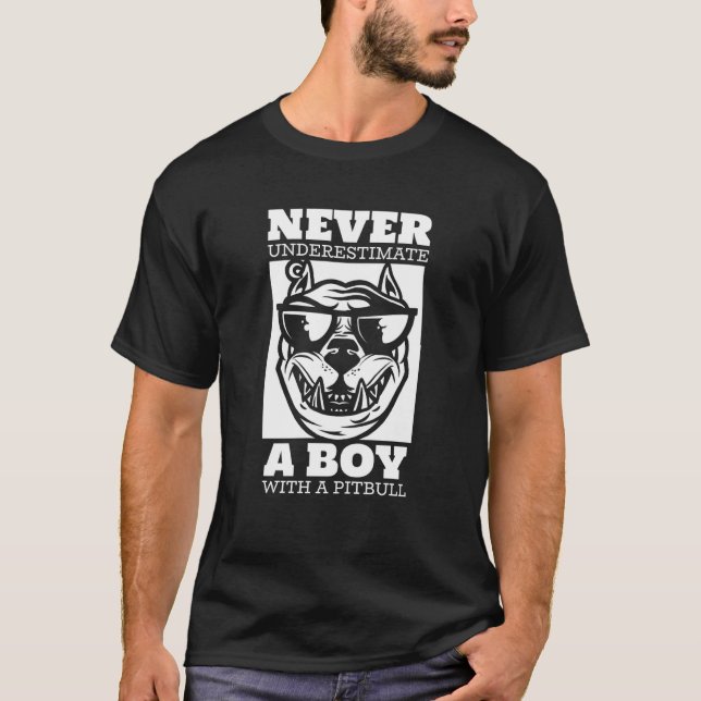 Pitbull Boy Dog Breed Pitbull Ban T-Shirt (Vorderseite)