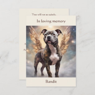 Pitbull Brindle Memorial Geem Individuelle Name Be Dankeskarte