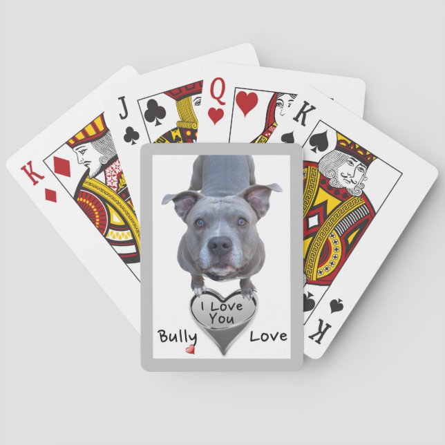 Pitbull Bully Liebe Playing Cards Spielkarten (Rückseite)