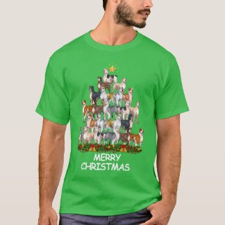 Pitbull Christmasree Frohe Weihnachtsfreund T-Shirt