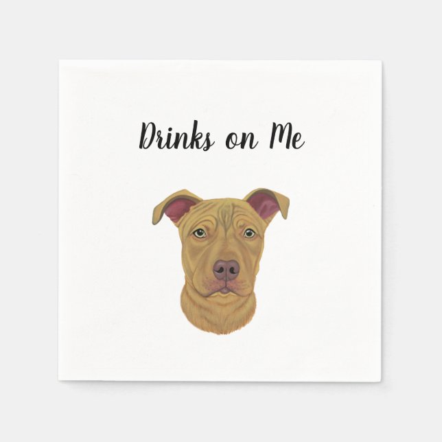 Pitbull Cocktail Napkins Serviette (Vorderseite)